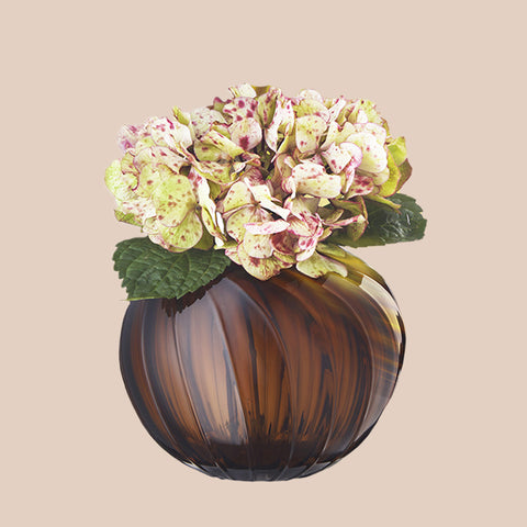 swirl vase marron