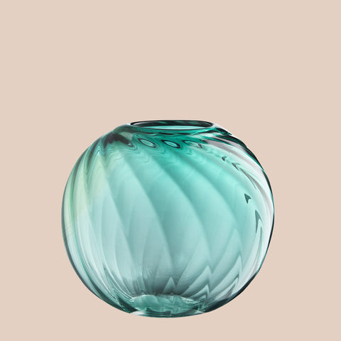 swirl vase turquoise