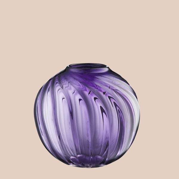 swirl vase purple